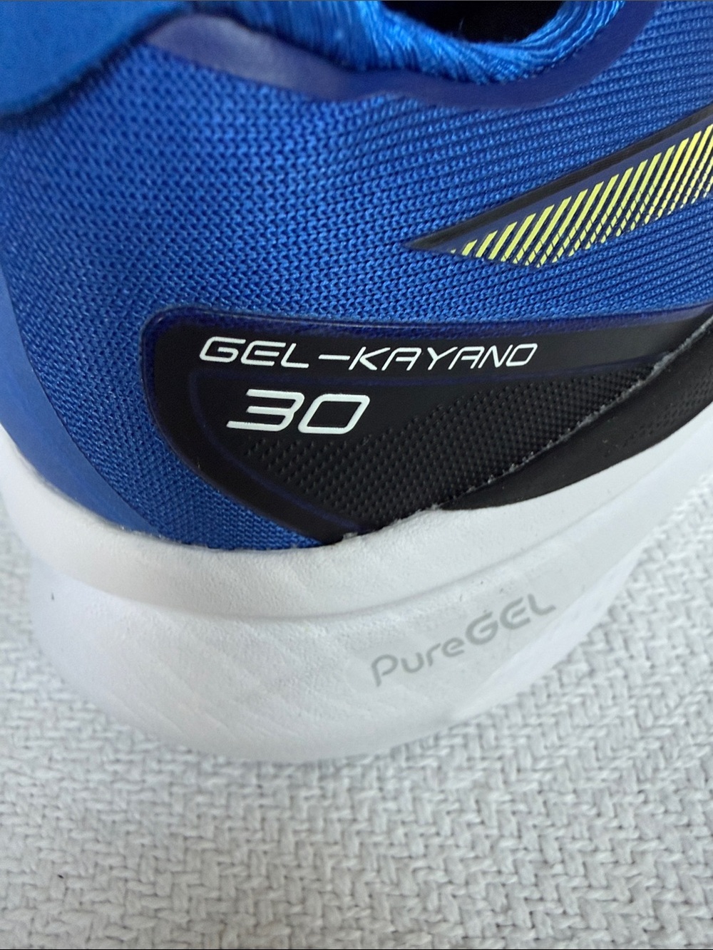 ASICS Blue Athletic Running Shoes with Lime Accents - Picture 10 of 10